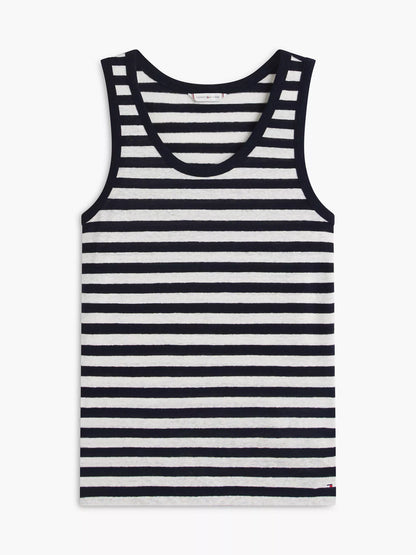 Navy Blue / Ivory Stripe