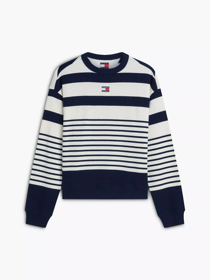 Navy Blue / Ecru Stripe