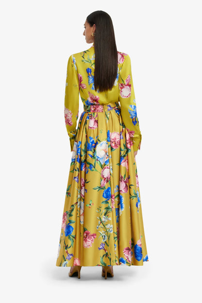 Garden Print in Mustard