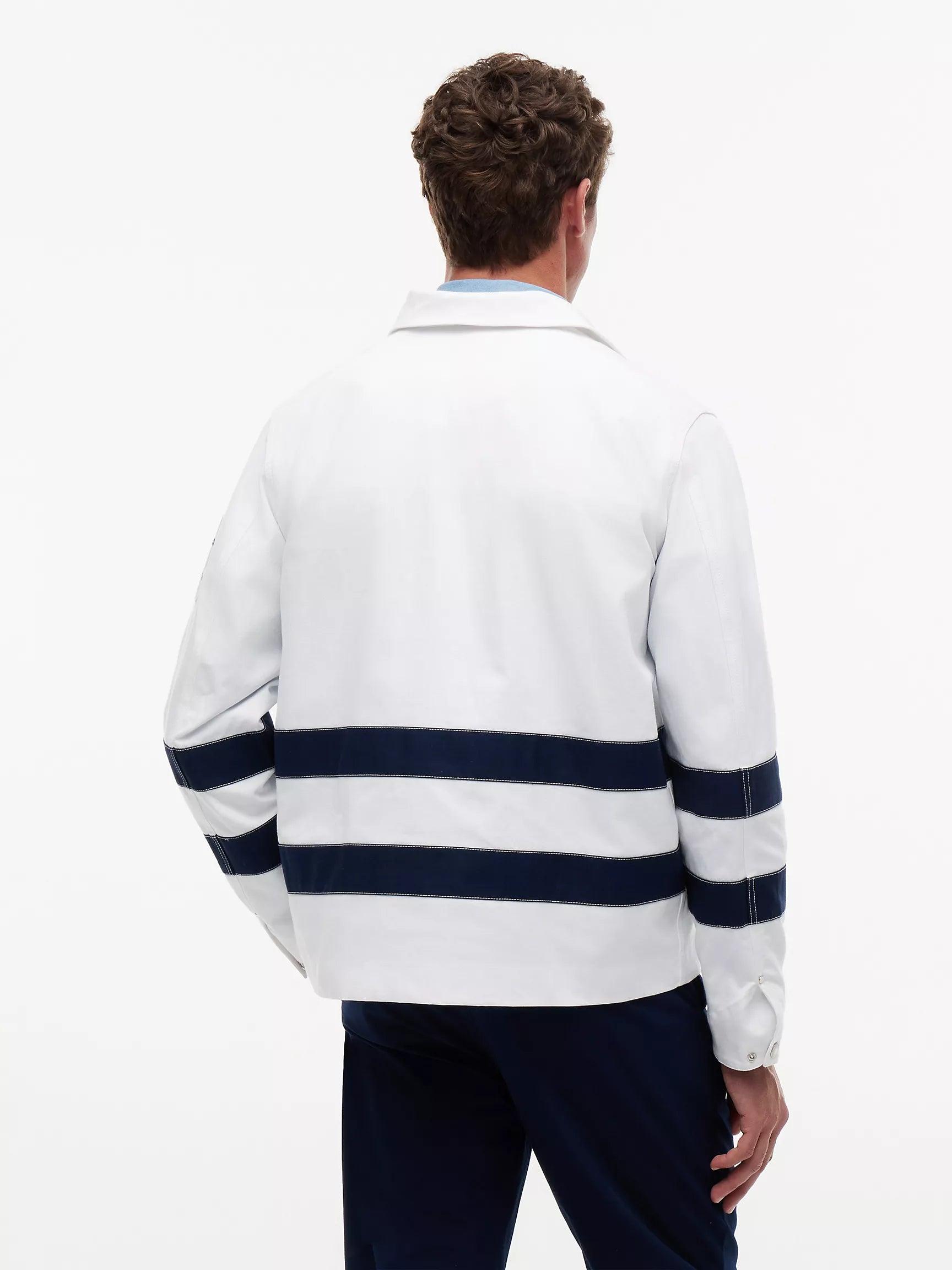White/Navy Stripe