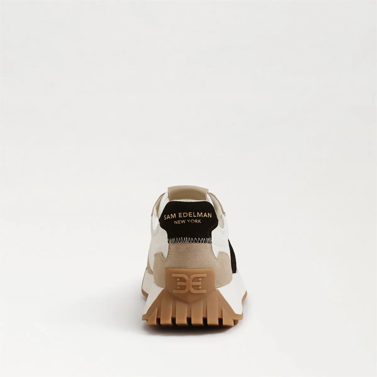 White/Tan/Black Suede