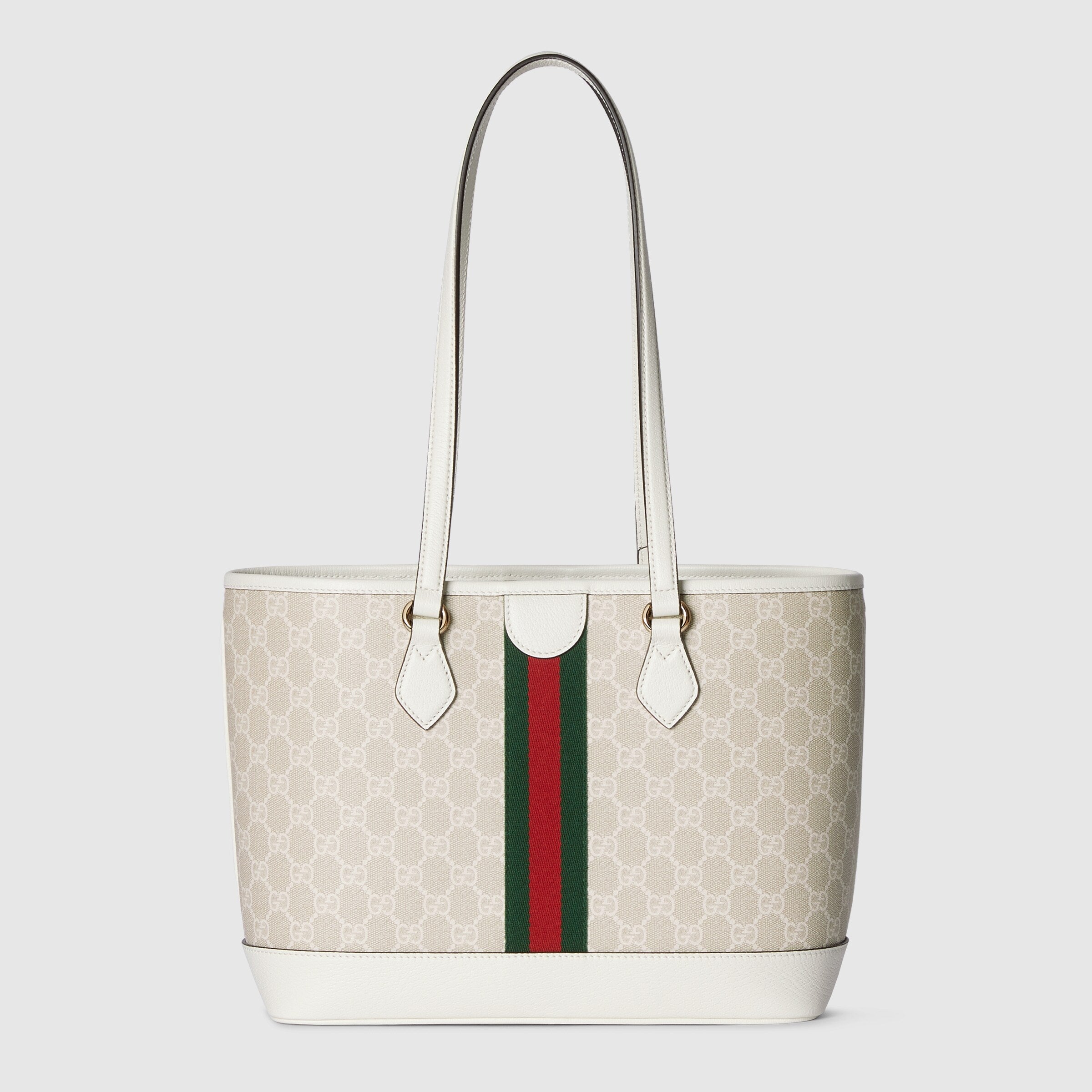 tejido beige y blanco con GG