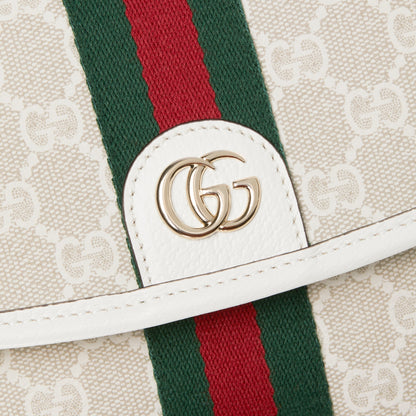 tejido beige y blanco con GG