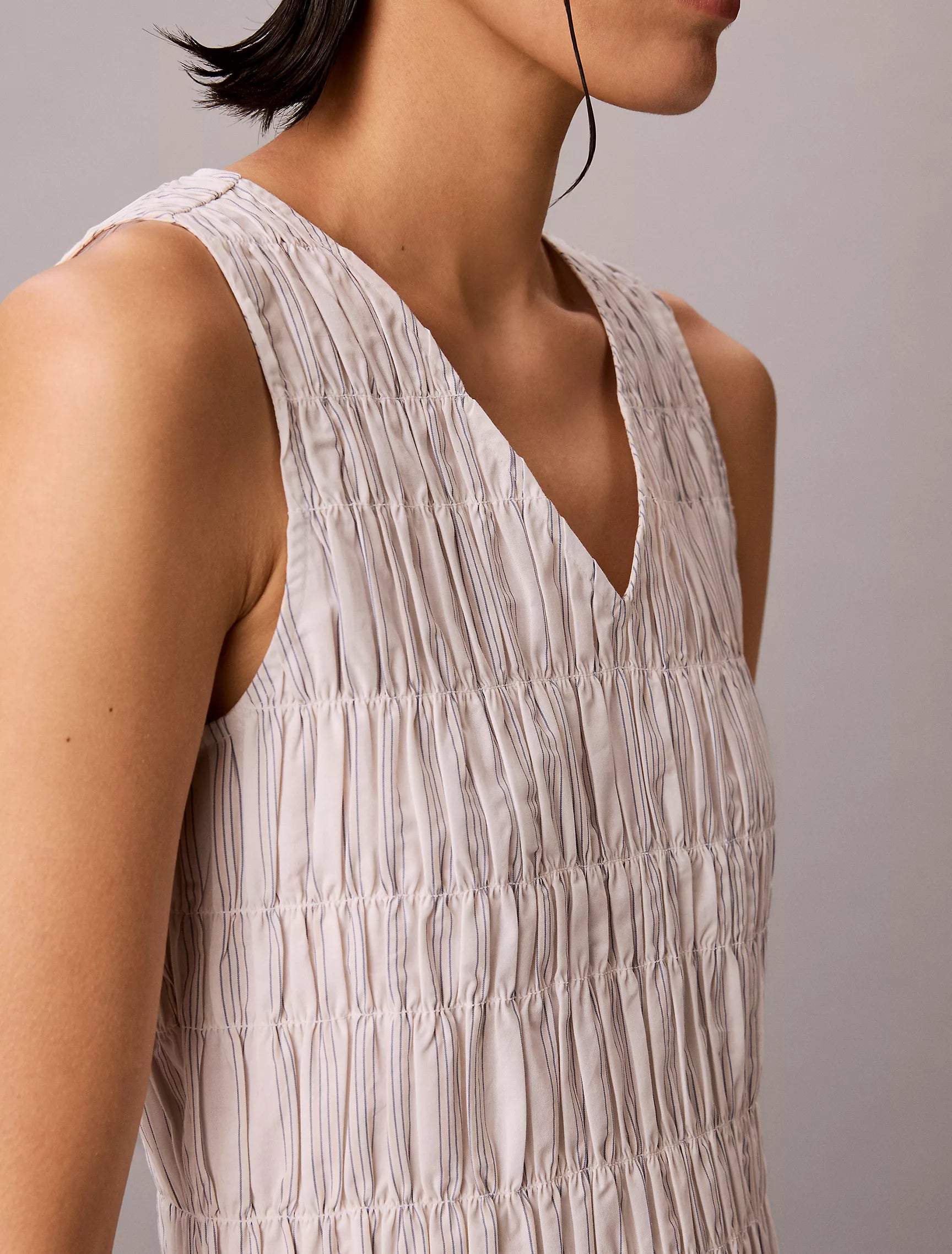 Dusty Sailor Blue Accent Stripe