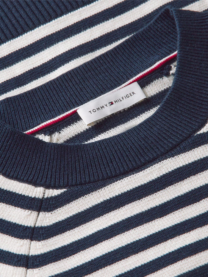 Navy Blue / Ivory Stripe