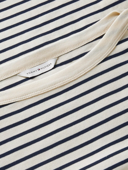 Calico / Navy Blue Stripe