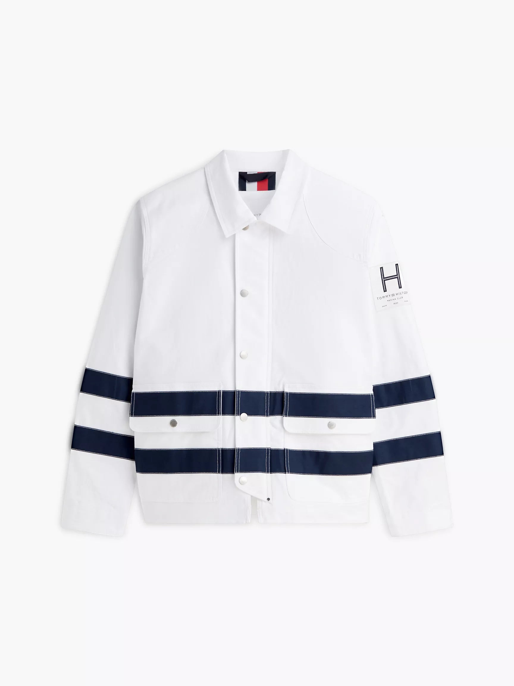 White/Navy Stripe