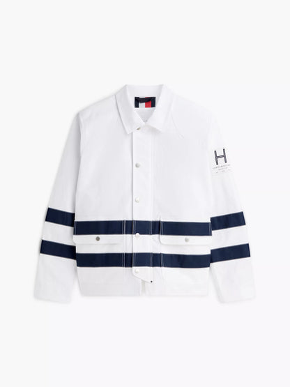 White/Navy Stripe