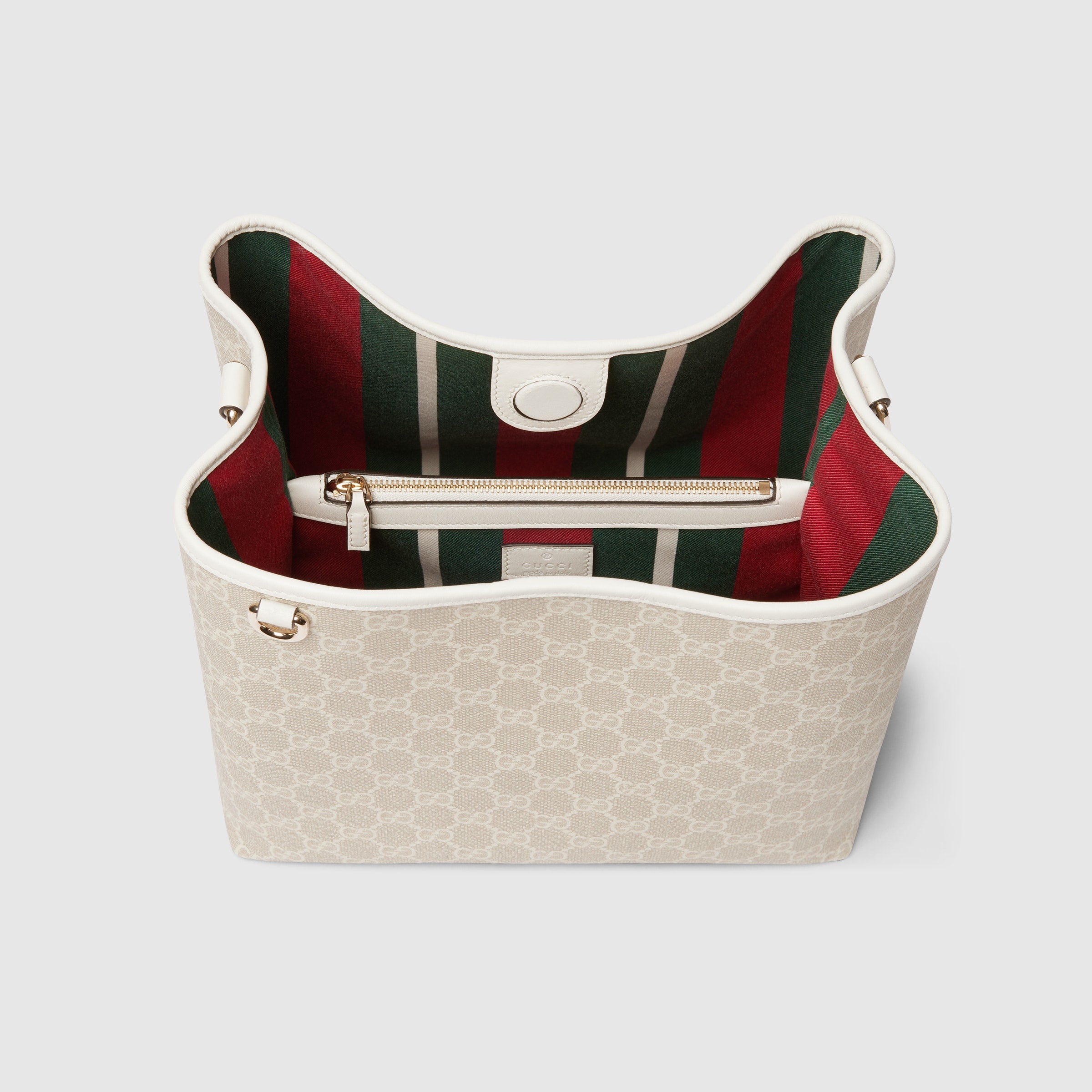 tejido beige y blanca