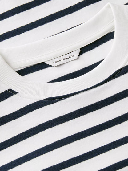 Navy Blue / Ecru Stripe
