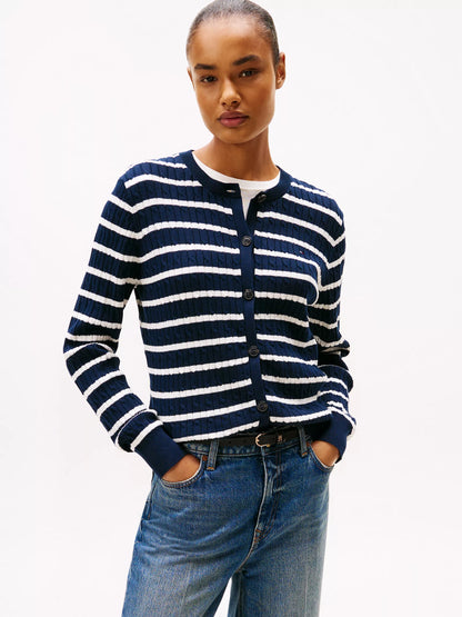 Dark Blue / Ivory Stripe