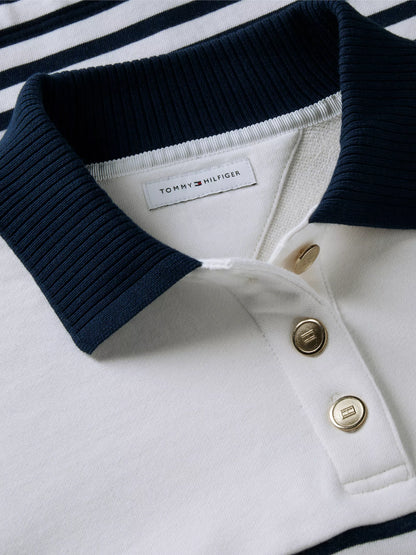 Ecru / Navy Blue Stripe