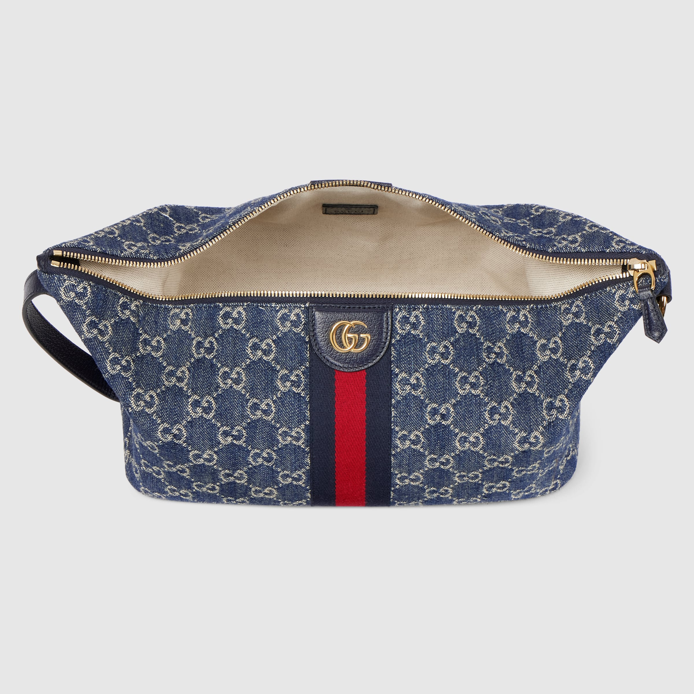 denim con GG azul y blanco