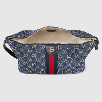 denim con GG azul y blanco
