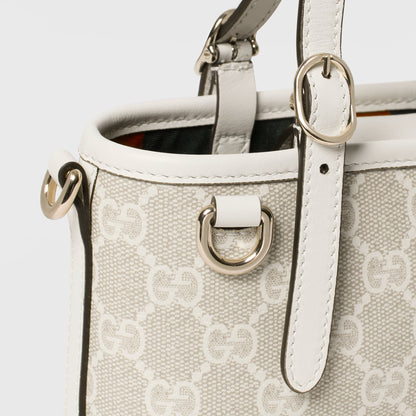 tejido beige y blanco con GG