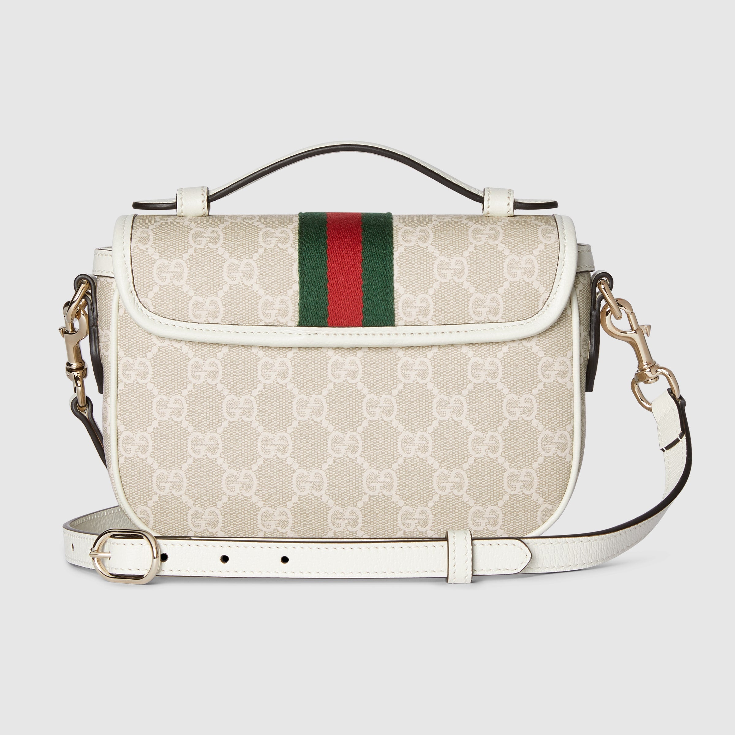 tejido beige y blanco con GG