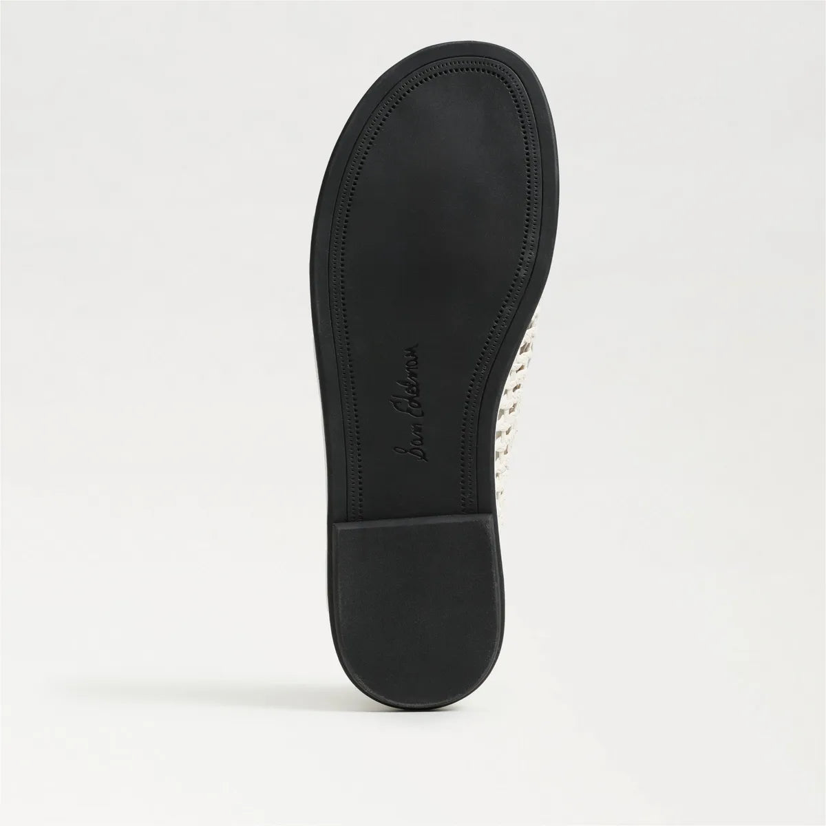 Bright White Leather/Woven Fabric