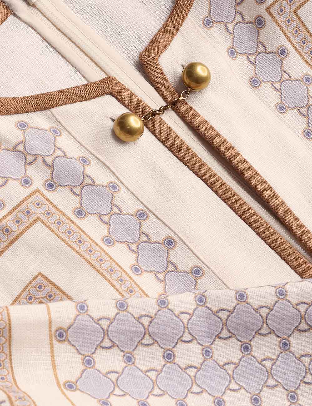 Cream Navy Geo
