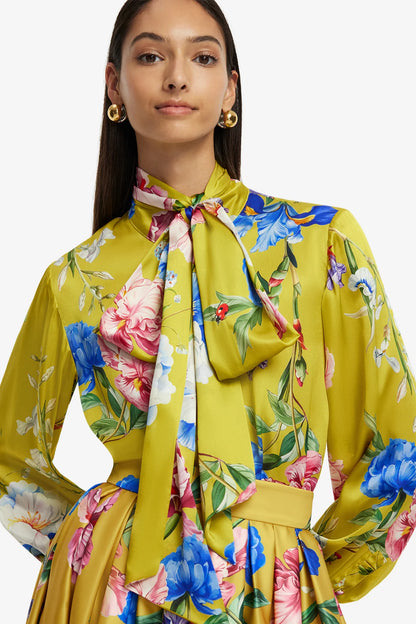 Garden Print in Mustard