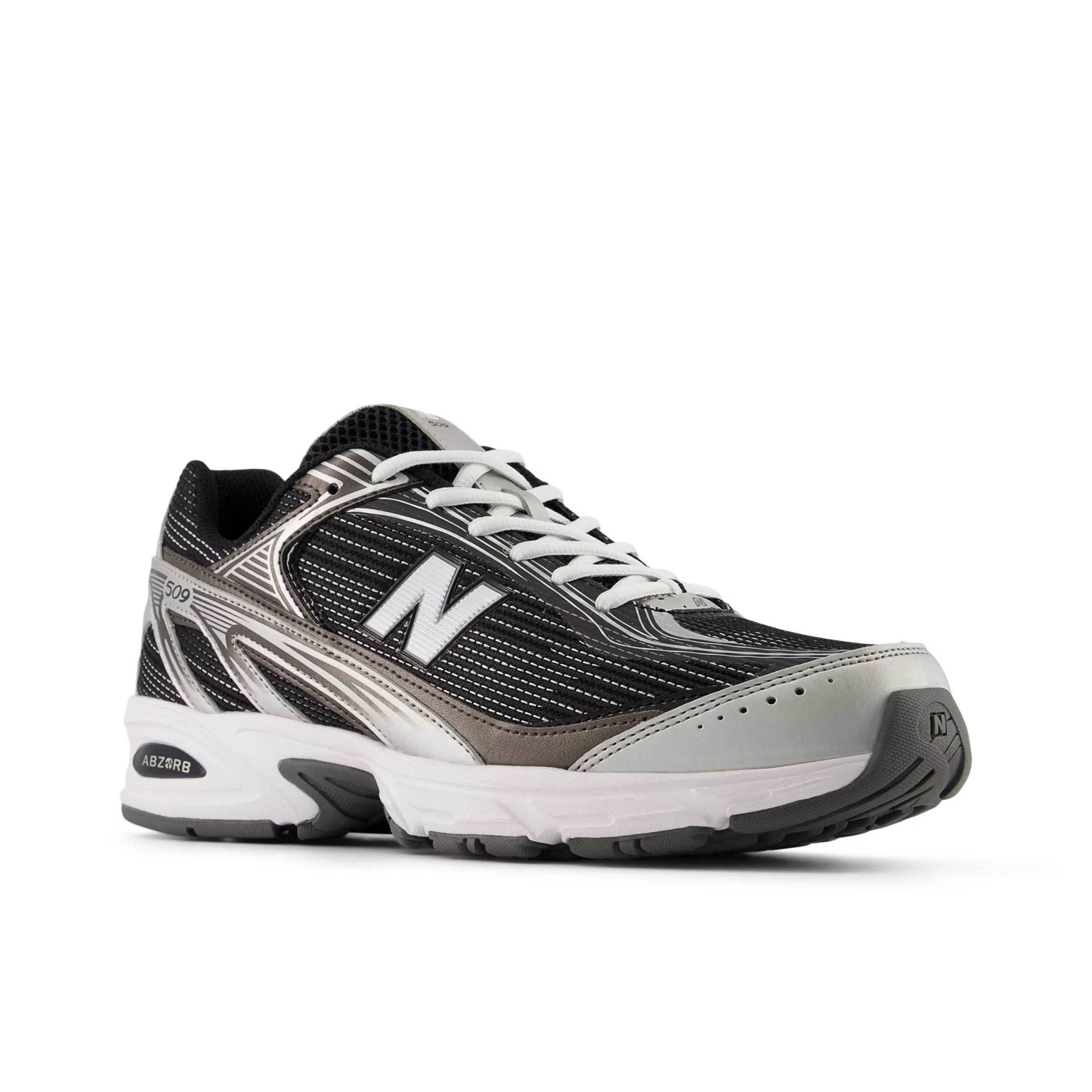 Black With White And Silver Metallic