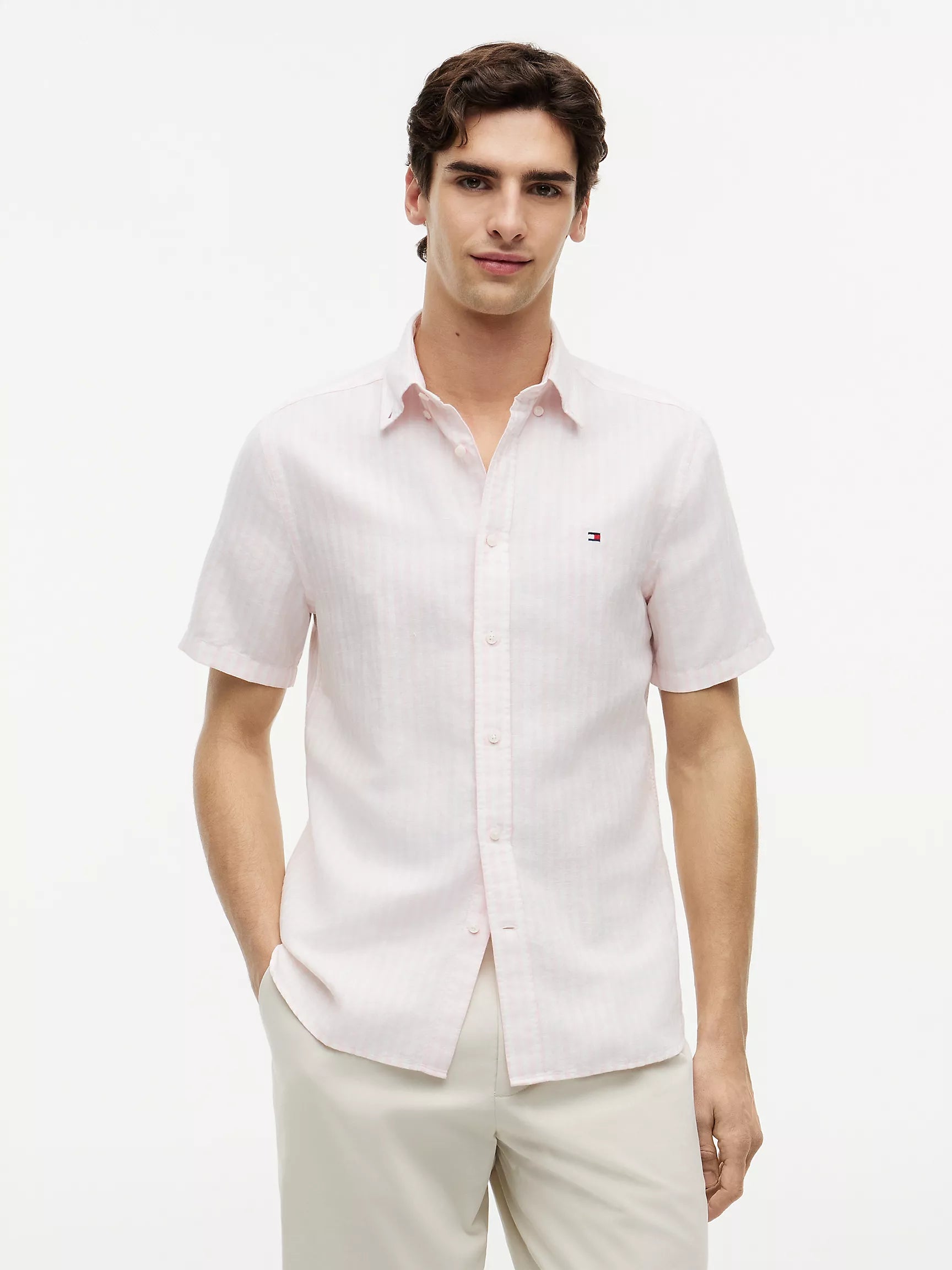 Pink Lily/White Stripe