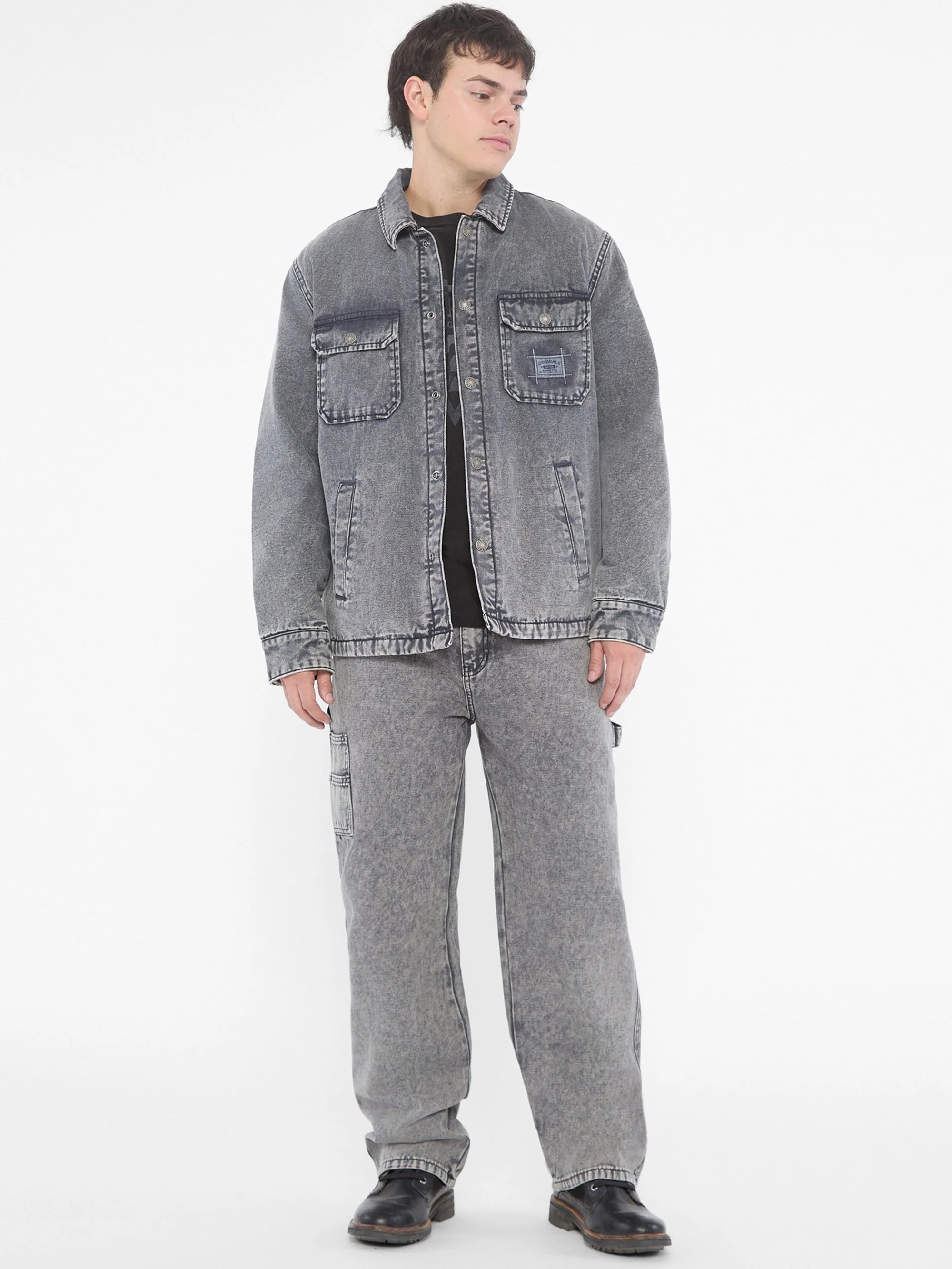 Go Blue Canvas Acid Wash