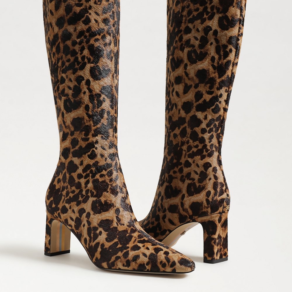 Brown Leopard Print Calf Hair