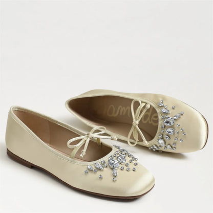 Pale Lemon Satin Fabric