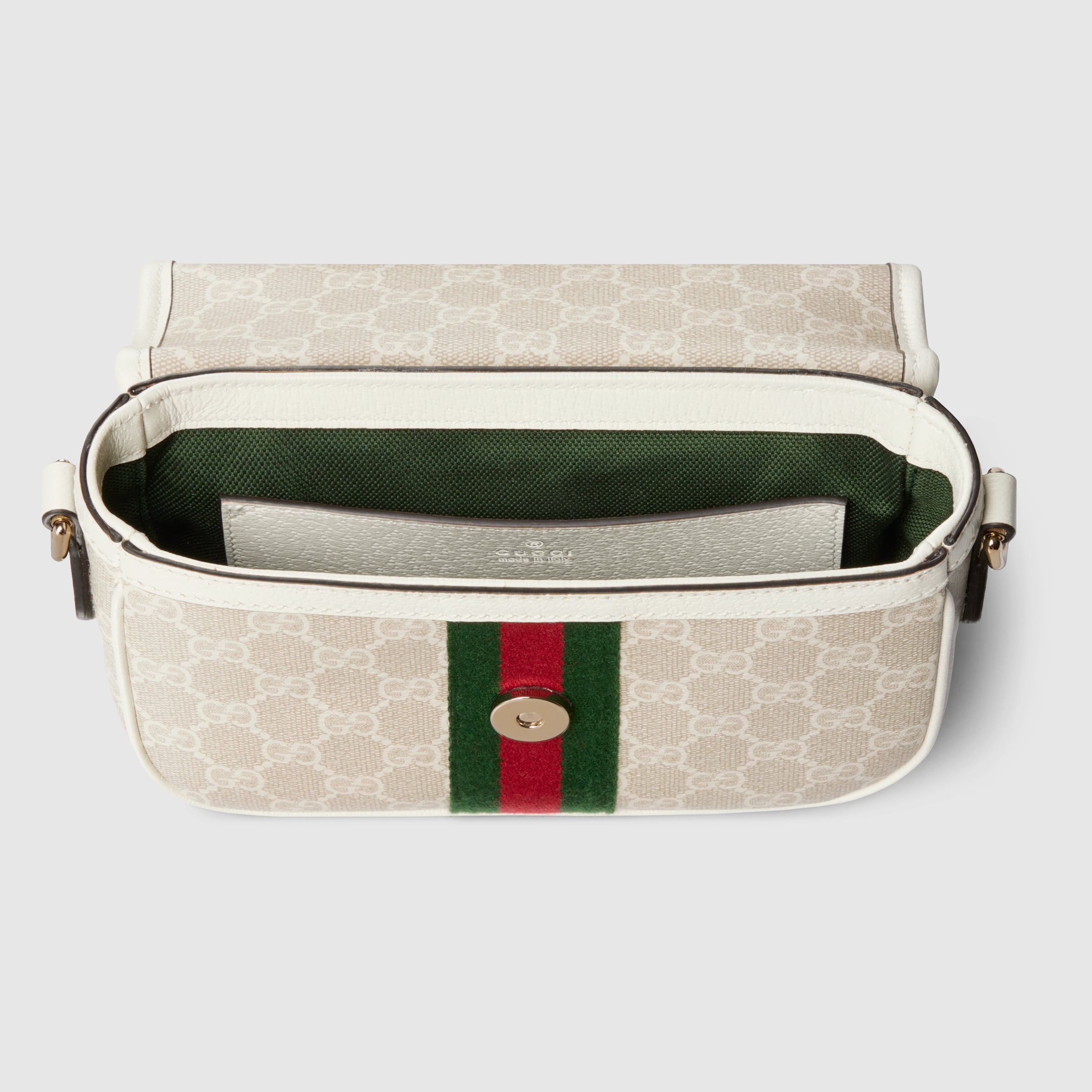 tejido beige y blanco con GG