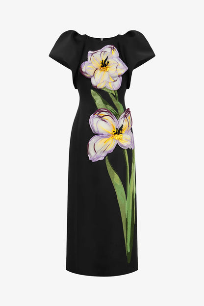 Iris Print in Ebony