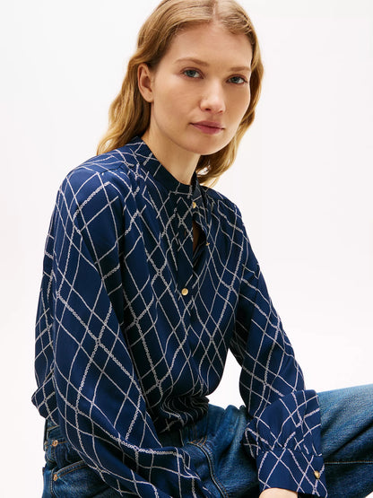 Argyle Print Navy