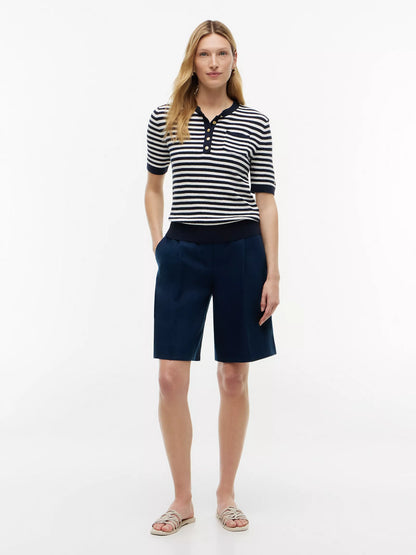 Navy Blue / Ivory Stripe