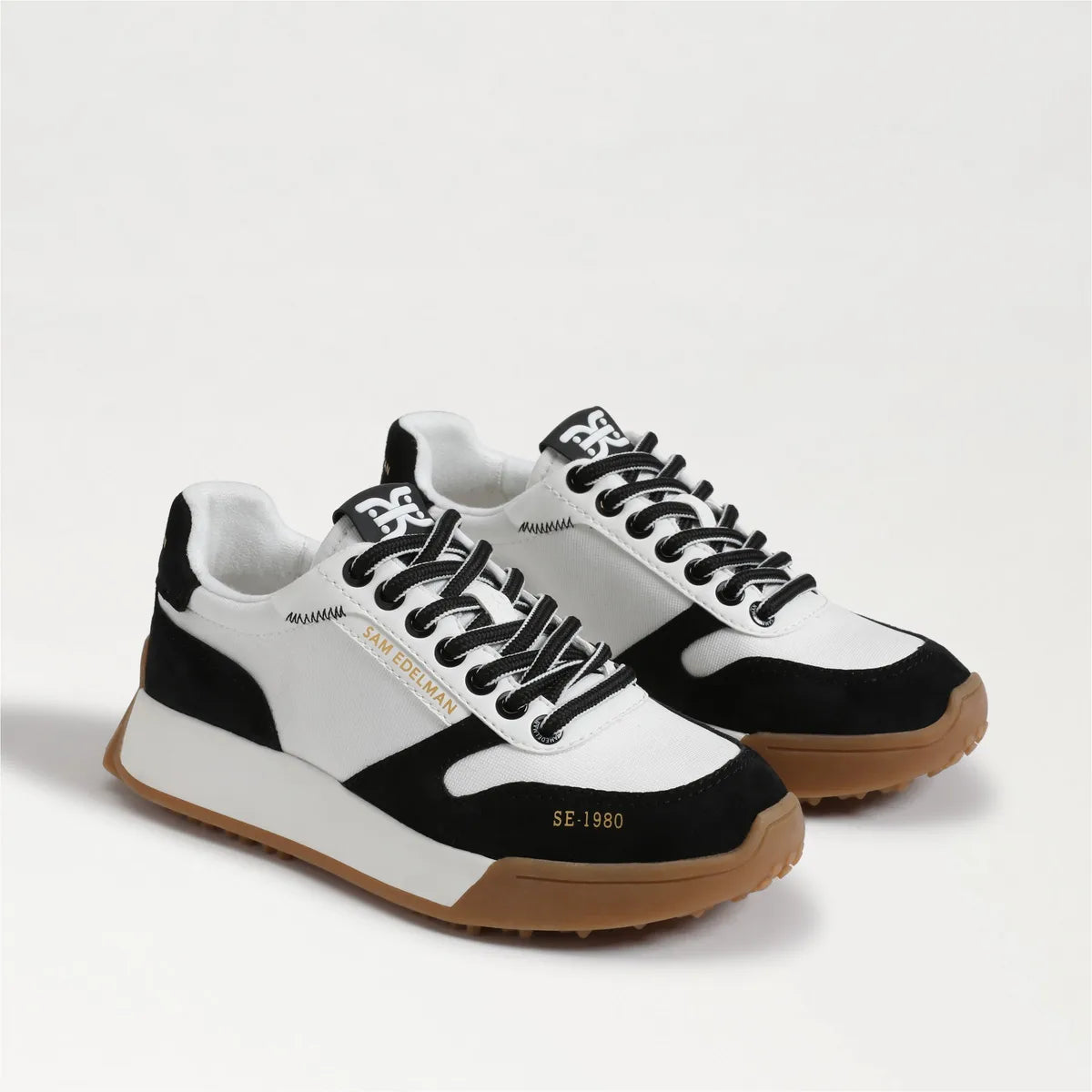 Black Suede/ White Nylon