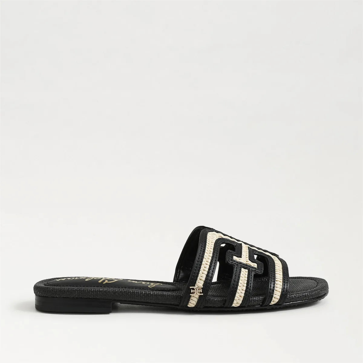 Black Linen Faux Raffia