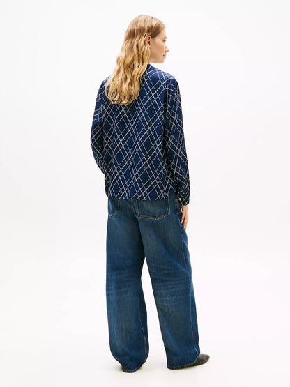 Argyle Print Navy