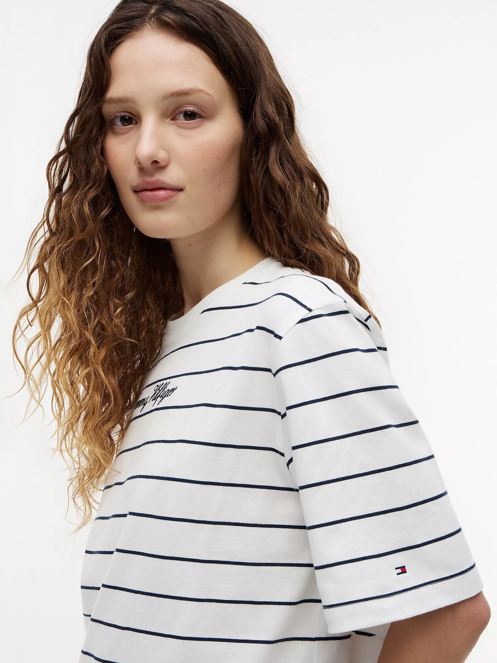 Navy Blue / Ivory Stripe
