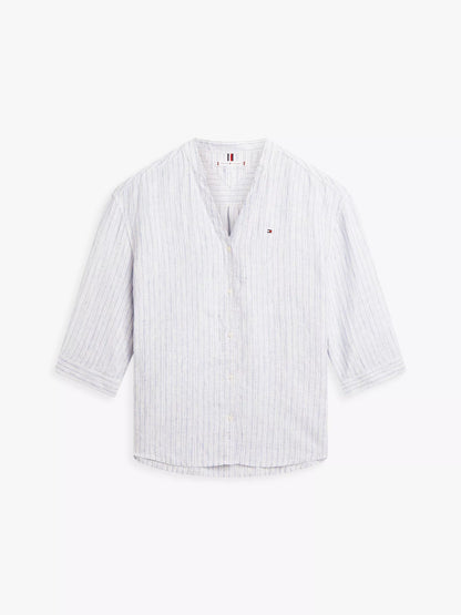 Ecru / Blue Stripe