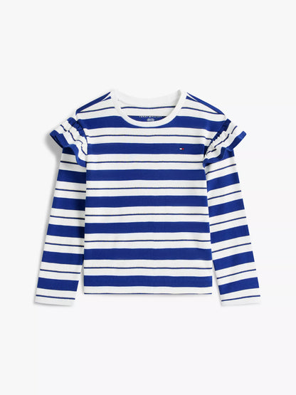 White / Blue Stripe