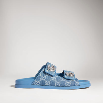 denim azul con GG