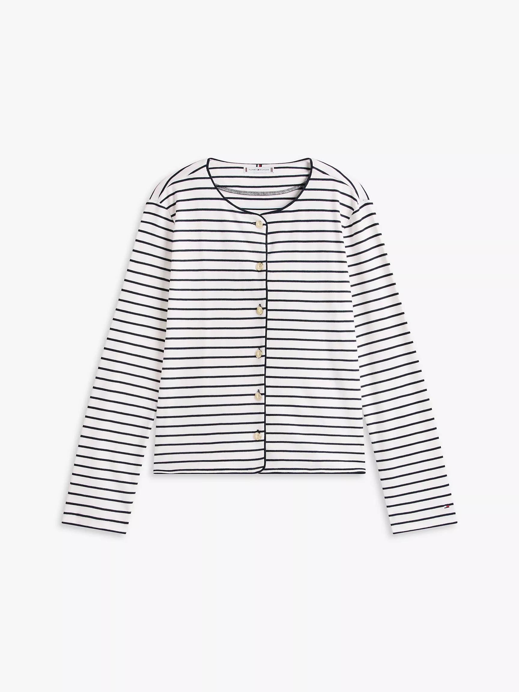 Ivory Silk / Navy Stripe