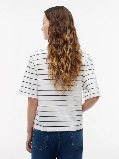 Navy Blue / Ivory Stripe