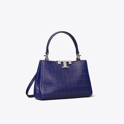 MINI ELEANOR SOFT CROC-EMBOSSED SATCHEL