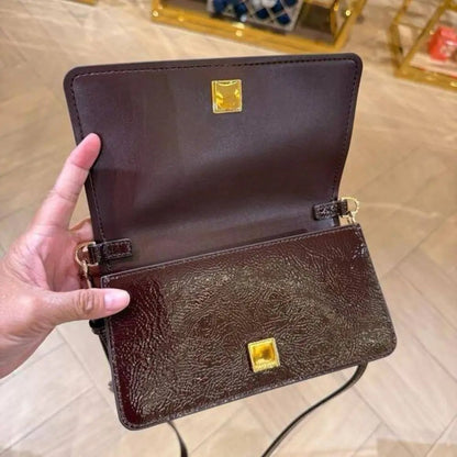 Tory Burch Emerson Patent Leather Chain Wallet Crossbody