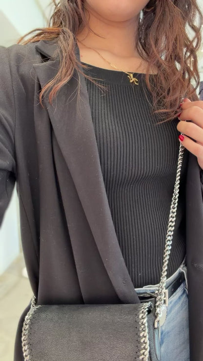 Stella McCartney Falabella Flap Crossbody - Black
