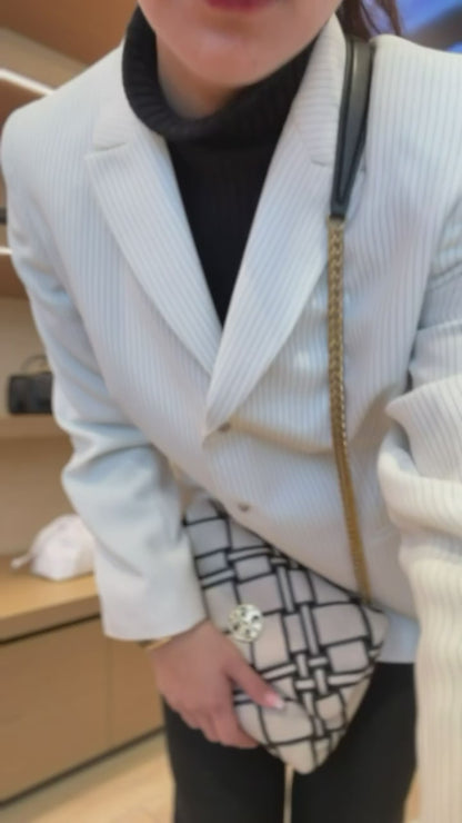 Small Kira Woven Canvas Convertible Shoulder Bag