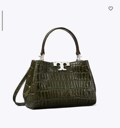 MINI ELEANOR CROC-EMBOSSED SATCHEL