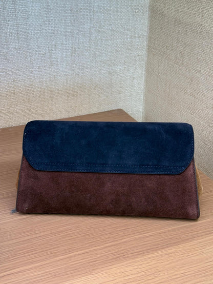 Color-Block Flap Shoulder Bag