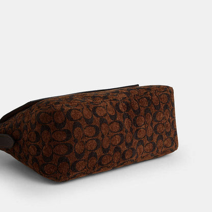 Coach Eliza Shoulder Bag In Signature Canvas/Velvet