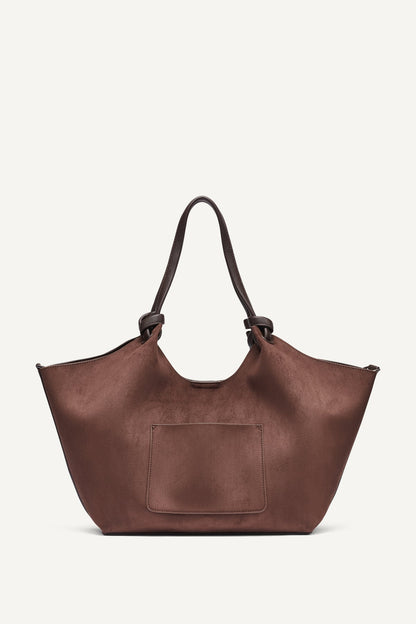 PAULA MEDIUM STRIPED COMMUTER TOTE