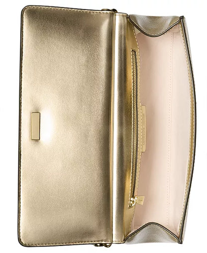 Carmine Small Leather East West Clutch